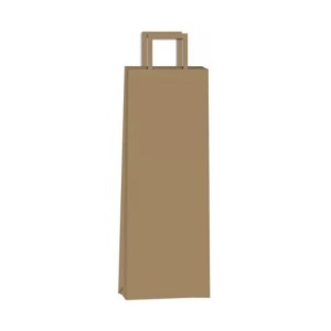 BOLSA DE PAPEL KRAFT VINO 14x08x40